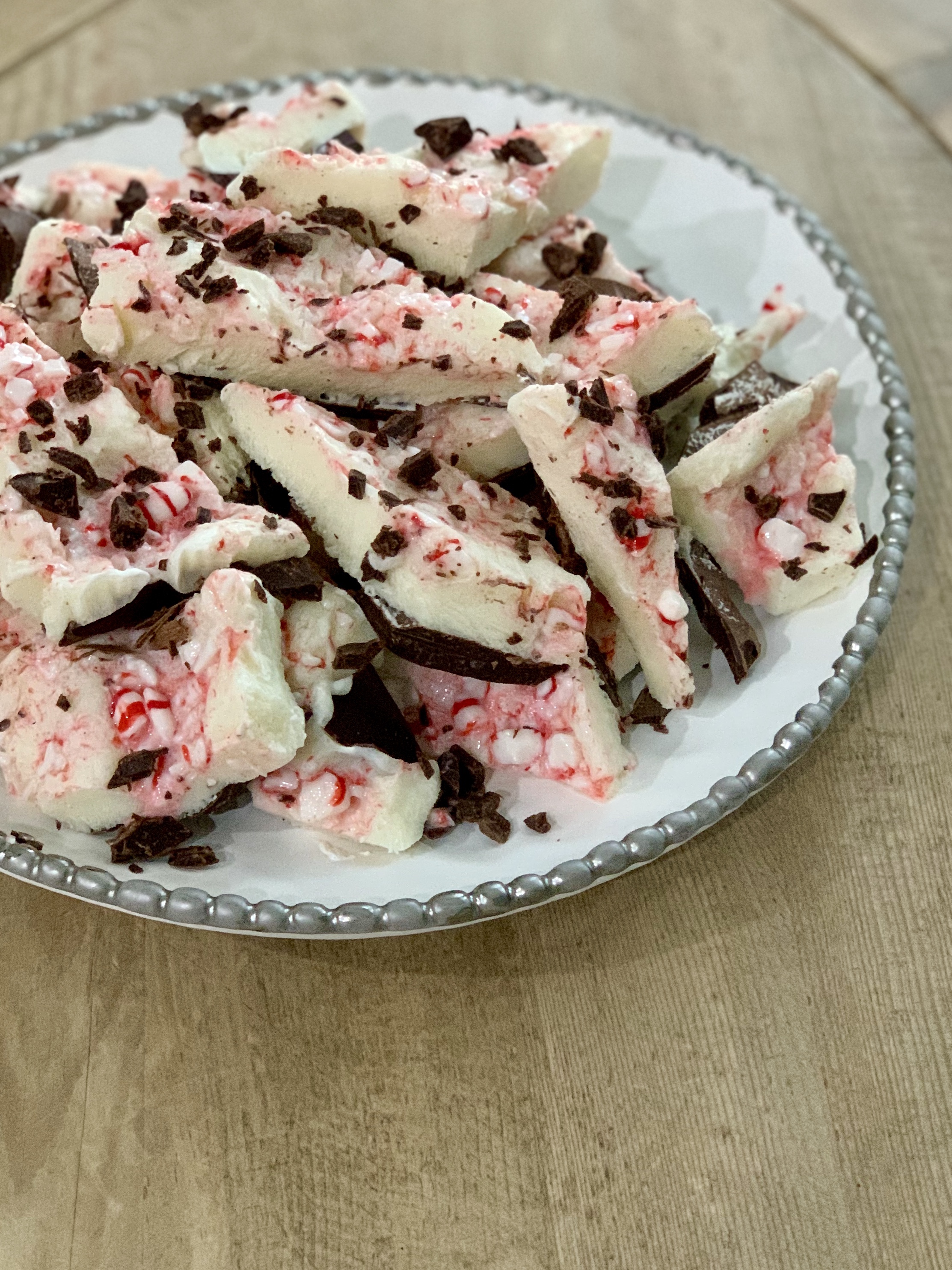 Chocolate Peppermint Greek Yogurt Bark