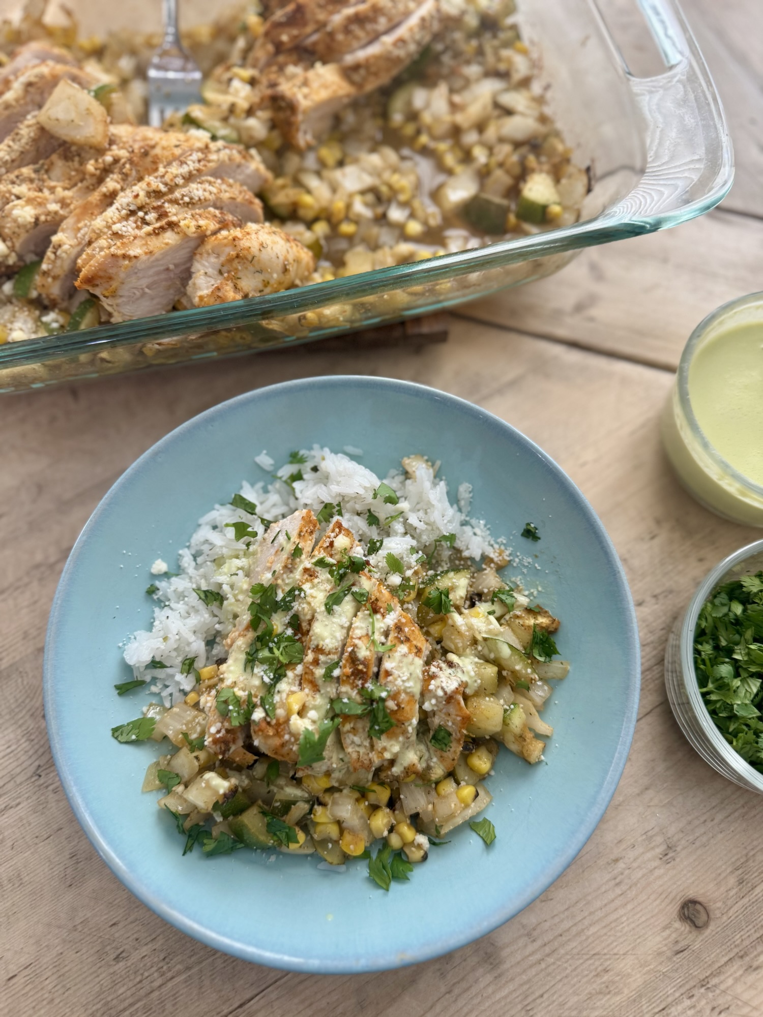 Healthy Street Corn Chicken Bake